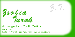 zsofia turak business card